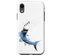 Multiple Exposure Art Grande Barracuda Pesca Pescatore Custodia per iPhone XR
