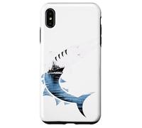Multiple Exposure Art Grande Barracuda Pesca Pescatore Custodia per iPhone XS Max