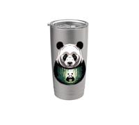 Multiple Exposure Art Orso Panda Occhiali Da Sole Bicchiere termico in acciaio inox doppia parete