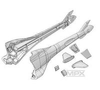 Multiplex/Hitec RC Rumpfverkleidung Posteriore Leitwerke Funcopter / 223021