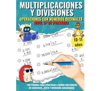 Multiplicaciones y Divisiones para Niños de quinto de Primaria: Cuaderno de ejercicios y problemas para niños de 10 a 11 años. Aprende y practica ... como regalo para verano o refuerzo escolar.