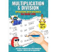 Multiplication and Division Workbook for 5th Grade: Grade 5 Math Workbook with Multiplication and Division Practice, Decimal Operations, Math Drills ... Homeschool or Summer Review. Kids Ages 10-11