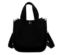 Multiplo Colori Disponibili Frange Canvas Tote Bag Estate Beach Bag Borsa Grande Capacità Per Le Donne Due I Nove Fiore Clutch, Nero , Taglia unica