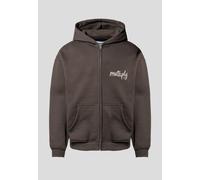 Multiply Apparel Giacca di felpa 'Law Of Nature' beige / marrone scuro Donna Multiply Apparel XXL