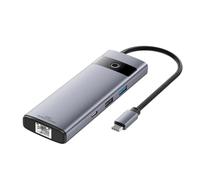 Multiport Tipo C Hub Con Uscita HDTV 4K PD100W Ricarica Veloce USB3.0 E Gigabit Ethernet In Lega di Alluminio USB C Hub