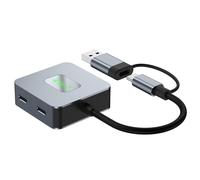 Multiport USB C Hub Adapter 2 USB3.0 + 2 porte di tipo C per computer portatili dispositivi mobili ricarica e dati