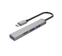 MultiPort USB C Hub Splitter Alluminio Shell Migliore dissipazione del calore USB3.0 Sincronizzazione dei dati Per Lavoro Viaggi Uso Alluminio USB C