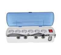 Multiporta B. MULT 6 T BLU con tappo antipolvere e cavo. Organizza e proteggi i tuoi dispositivi, mantieni lo spazio ordinato e ottimizza la connettività in modo efficiente e pratico.