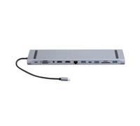 Multiports USB C Docking Station Adapter Con Ricarica Veloce RJ45 100/10Mbps Porta Lettori di Schede Per Computer Portatile
