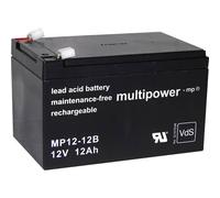 multipower 117750 MP12-12B MP12-12B Batteria al piombo 12 V 12 Ah Piombo-AGM (L