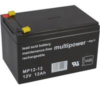 Multipower 12V 12Ah Batteria Al Piombo MP12-12 - USV 4,8 Mm Faston APC RBC