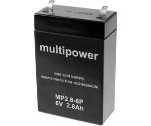 multipower A96241 MP2,8-6P Batteria al piombo 6 V 2.8 Ah Piombo-AGM (L x A x P