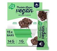 Multipower Barretta Proteica Vegana - Protein Layer con 24% di proteine e 0,4 g di Zuccheri - Perfetta come snack o dopo l´allenamento - Confezione 15 x 55 g - Gusto Cioccolato Brownie