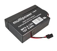 Multipower Batteria al piombo MP0.8-12H casa e casa 12 Volt 800 mAh cavo con presa AMP