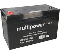 Multipower Batteria Al Piombo MP100-12I Pb 12V/100Ah Ciclo, M6 Filetto Interno