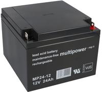 Multipower Batteria Al Piombo MP24-12 Pb 12V 24Ah Vds M5 Batteria 26Ah Ups
