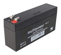 MultiPower Batteria al piombo MP3-8 8 Volt 3000 mAh con 2 contatti Faston da 4,8 mm