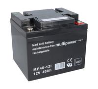 Multipower Batteria Al Piombo MP40-12 Pb 12V 40Ah M6 Collegamento Per 38Ah 45Ah
