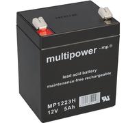 Multipower Batteria Piombo MP1223H PB 12V / 5Ah Alta Corrente, Faston 6,3