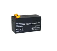 Multipower pb 12-1,2-4,8 mp1,2-12 batteria al piombo 12 v 1.2 ah piombo-agm l x