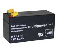 multipower MP1,2-12 PB-12-1,2-4,8 Batteria al piombo 12 V 1.2 Ah Piombo-AGM (L