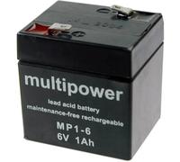 multipower MP1-6 Batteria al piombo 6 V 1 Ah Piombo-AGM (L x A x P) 51 x 55 x