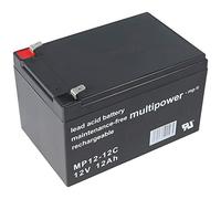 Multipower MP12-12C - Batteria al piombo 12 Volt, 12 Ah, resistente ai cicli, Cycle