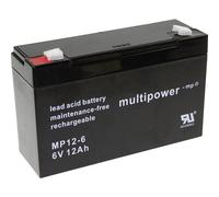 multipower MP12-6 PB-6-12-6,35 Batteria al piombo 6 V 12 Ah Piombo-AGM (L x A
