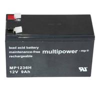 multipower MP1236H PB-12-9-6,35 Batteria al piombo 12 V 9 Ah Piombo-AGM (L x A