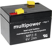 MULTIPOWER MP2-6 A9620 BATTERIA AL PIOMBO 6 V 2 AH PIOMBO-AGM L X A P 75 53