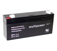 multipower MP3,3-6 PB-6-3,3-4,8 Batteria al piombo 6 V 3.3 Ah Piombo-AGM (L x