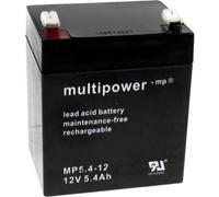 multipower MP5,4-12 PB-12-5,4-4,8 Batteria al piombo 12 V 5.4 Ah Piombo-AGM (L