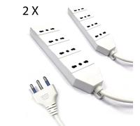 MULTIPRESA 220V SCARPETTA 4 POSTI OFFERTA 2 PEZZI MULTI PRESA SPINA EUROPEA