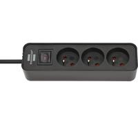 Brennenstuhl Multipresa a 3 prese Ecolor (multipresa con interruttore e cavo da 1,5 m) colore nero