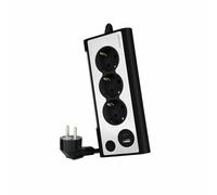Multipresa 3 Tomas Schuko NANOCABLE 10.37.0013-BK USB x 2