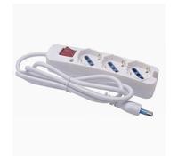 MULTIPRESA 3 USCITE UNIVERSALI INTERRUTTORE LUMINOSO SPINA 16A CAVO 1.5MT 80178N