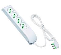 Multipresa scarpetta Fanton con 4 prese bivalenti schuko bianca 410110