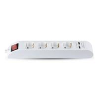Multipresa 4 Prese Schuko 16A 2 USB-A Bianca V-TAC VT-1144-2