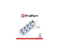 Multipresa 4pos bipasso/schuko spina16A +interr. multipli