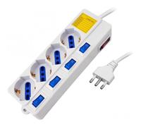 Multipresa 4pos bipasso/schuko spina16A +interr. multipli nuovo modello