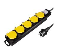 LOGILINK LPS255 - Presa multipla, 5 ingressi, 1,5 m, con interruttore, per esterni