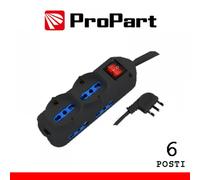 Multipresa 6 Posti 16A Interruttore Bipasso Shuko Sicura Potente