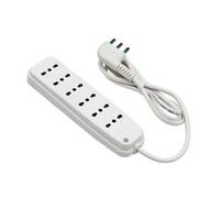 Multipresa 6 Posti Bipasso Linea Retail Bianca 47410 Fanton 2 Pezzi