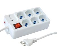 Multipresa 6 Posti Italiana Bipasso / Schuko Angolata