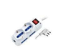 MULTIPRESA 6POS BIPASSO + BIPASSO/SCHUKO SPINA16A + INTERR. (PEM2512-W3)