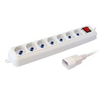 Techly Multipresa 100112 - 7 posti Italiana bipasso con spina VDE bianca