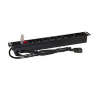 Multipresa 8 posti per rack 19" con interruttore 16a spina iec