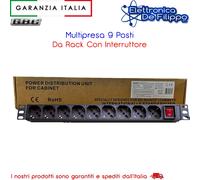 Multipresa 9 Posti Da Rack Con Interruttore