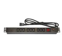 MULTIPRESA PER ARMADIO RACK 19'' 9 PRESE IEC/VDE/C13 PROTEZIONE SOVRACCARICHI C1