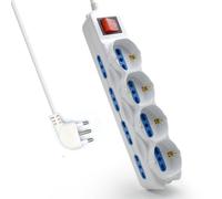 Multipresa a 12 Posti, Ciabatta Elettrica con 12 Prese (4 Schuko/Tedesche + 8 It